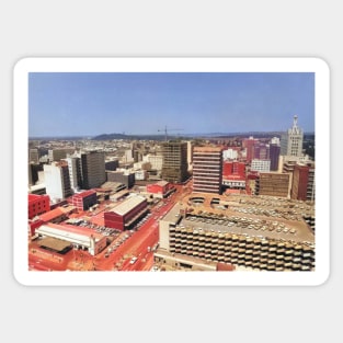 colorized vintage photo of harare zimbabwe Sticker